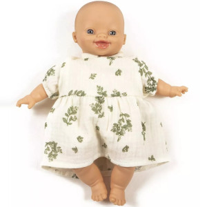 Robe Faustine à manches ballon "Gui" pour poupon Babies Minikane