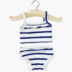 Dessous pour poupon Gordis Fille "Dentelle & Rayures Bleu Marine" Minikane