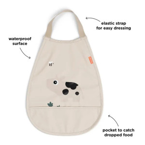 Bavoir à élastique imperméable "Tiny Farm Sand" (2-5 ans) Done by Deer