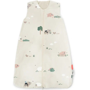 Turbulette été (0-12 mois) en coton "Tiny Farm Sable" Done by Deer