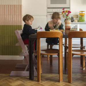 Chaise haute  enfant évolutif tripp trapp en bois "Mauve Bruyère" Stokke