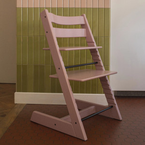 Chaise haute  enfant évolutif tripp trapp en bois "Mauve Bruyère" Stokke