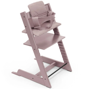 Chaise haute  enfant évolutif tripp trapp en bois "Mauve Bruyère" Stokke