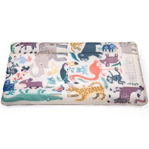 Matelas de voyage enfant gonflable CloudSleeper Jetkids "Famille d'Animaux" (75 x 150 cm)