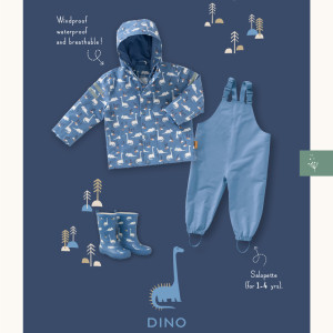 Veste enfant imperméable en PET recyclé "Dino" Fresk