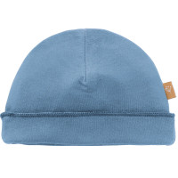 Bonnet bébé naissance en coton bio "Dino Blue" (0-3 mois)