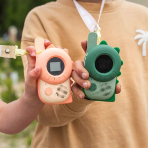 Talkie-Walkies enfant Zoo "Dino Vert/Dino Rose" (3-12 ans) The Zoo Family