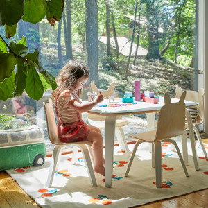 Chaise enfant en bois scandinave "Play Lapin" (x 2) - Bouleau - Oeuf NYC