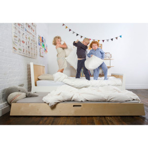 Lit enfant junior 90x200 en bois Sparrow "Bouleau" Oeuf NYC