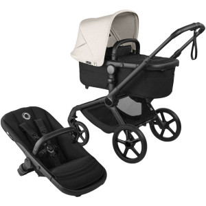  Poussette Bugaboo Fox5 Renew complète châssis noir "Nuit Noire/Blanc Brume"