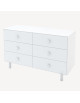 Commode en bois 6 tiroirs Classic "Blanc"