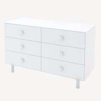 Commode bébé en bois 6 tiroirs Classic "Blanc" oeuf nyc