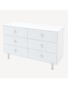 Commode en bois 6 tiroirs Classic "Blanc"