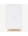 Armoire en bois Merlin "Blanc / Bouleau"