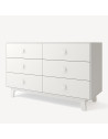 Commode en bois 6 tiroirs Sparrow "Blanc"