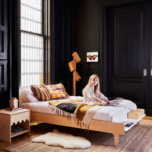 Lit junior double 120x200 en bois River "Bouleau" Oeuf NYC