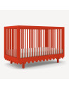 Lit bébé évolutif 70x140 en bois Moss "Rouge"