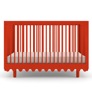 Lit bébé évolutif 70x140 en bois Moss "Rouge" Oeuf NYC