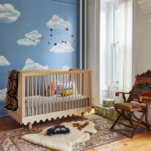 Lit bébé évolutif 70x140 en bois Moss "Bouleau" Oeuf NYC
