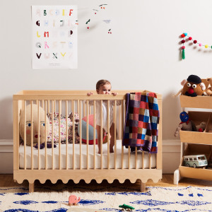 Lit bébé évolutif 70x140 en bois Moss "Bouleau" Oeuf NYC