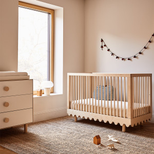 Lit bébé évolutif 70x140 en bois Moss "Bouleau" Oeuf NYC