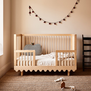 Lit bébé évolutif 70x140 en bois Moss "Bouleau" Oeuf NYC
