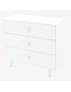 Commode en bois 3 tiroirs Classic "Blanc"