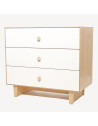 Commode en bois 3 tiroirs Rhea "Bouleau"