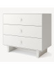 Commode en bois 3 tiroirs Rhea "Blanc"