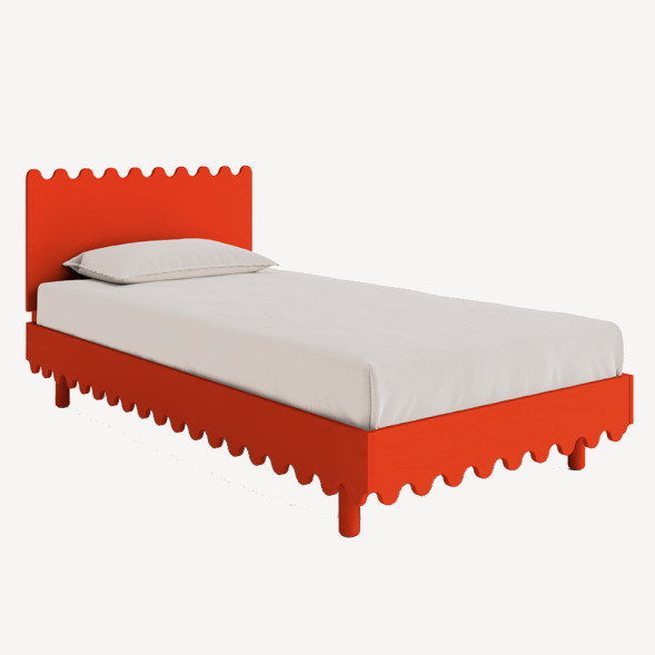 Lit enfant 90x200 en bois Moss "Rouge"