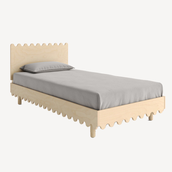 Lit enfant 90x200 en bois Moss "Bouleau"