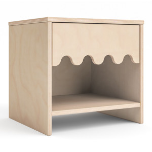 Table de chevet en bois Moss "Bouleau"