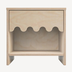 Table de chevet en bois Moss "Bouleau"