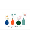 Carte Postale FLEURS "Merci pour cette belle année" Maison Mapa-chali