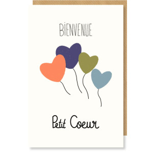 Carte Postale BIENVENUE "Petit Coeur" Maison Mapa-chali