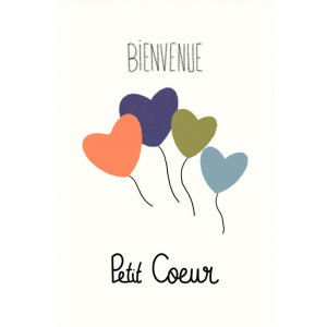 Carte Postale BIENVENUE "Petit Coeur" Maison Mapa-chali