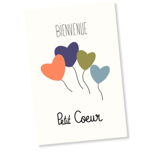 Carte Postale BIENVENUE "Petit Coeur" Maison Mapa-chali
