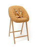 Chaise Haute bébé évolutive 2-en-1 en bois TOBO "White" + Coque Newborn "Camel"