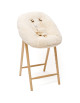 Chaise Haute bébé évolutive 2-en-1 en bois TOBO "Naturel" + Coque Newborn "Fur"