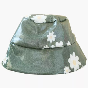 Chapeau de pluie en coton enduit "Marguerites" pour poupon Gordis
