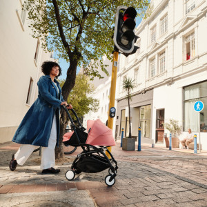 Guidon en simili-cuir "Noir" pour poussette YOYO3 de Stokke