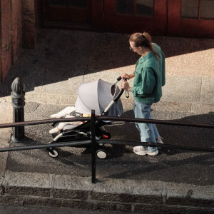 Guidon en simili-cuir "Blanc" pour poussette YOYO3 de Stokke