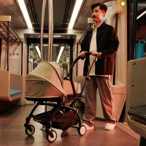 Guidon en simili-cuir "Noir" pour poussette YOYO3 de Stokke