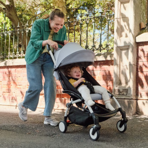 Guidon en simili-cuir "Blanc" pour poussette YOYO3 de Stokke