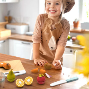 Fruits et légumes à découper en bois (3-6 ans) Speedy Monkey