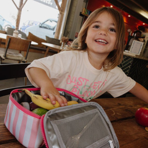 Sac Repas isotherme en PET recyclé "Pink Stripes" Hello Hossy