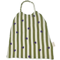 Bavoir à élastique en coton César "Stripe & Love" (6-36 mois)