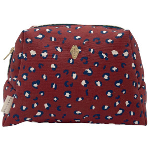 Trousse de toilette en coton Jade "Graou Brique" Milinane