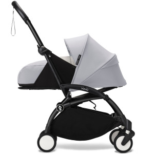 Base noire et capote "Stone" pour poussette YOYO 0+ Stokke