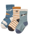 Chaussettes courtes enfant en coton Silas "Arctic Sea" (x3)